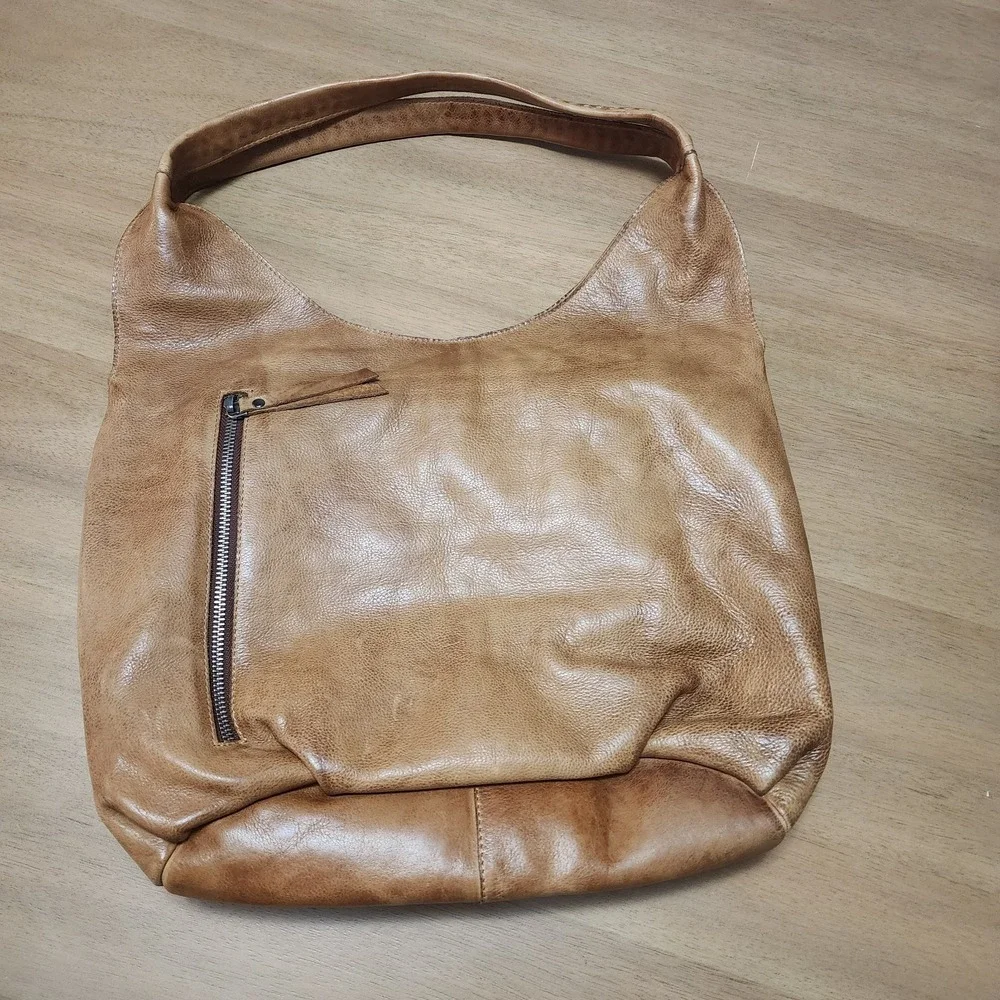 Latico Leather Camilla Boho Shoulder Bag In Camel Tan Leather New